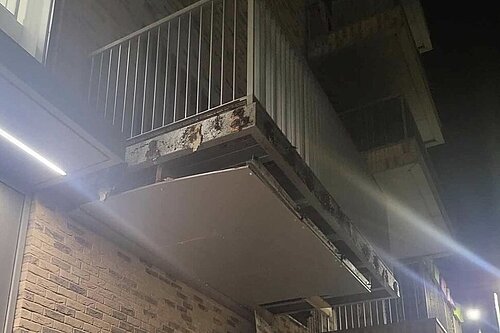 Collapsed balcony
