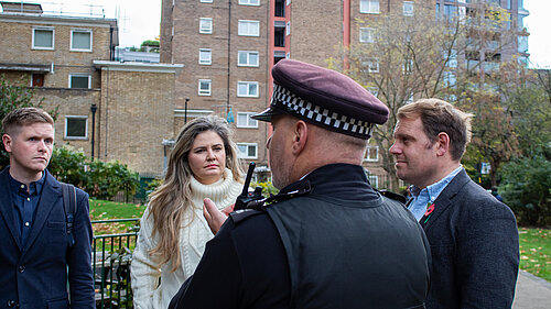 Luke and Victor with Police